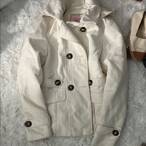 Pink Envelope Cream Pea Coat